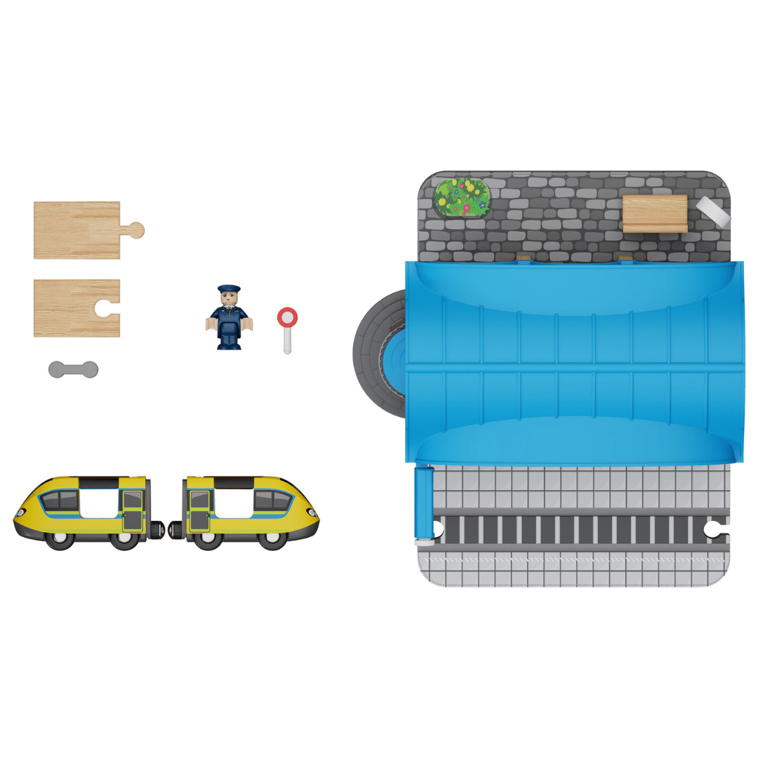 Playtive Treinstation Set van 8 Stuks