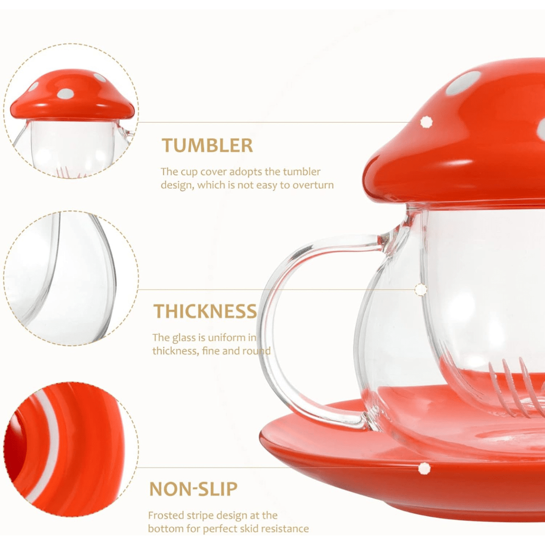 Best Seller Amazon Mashroom Mug With Saucer And Filter 290ML