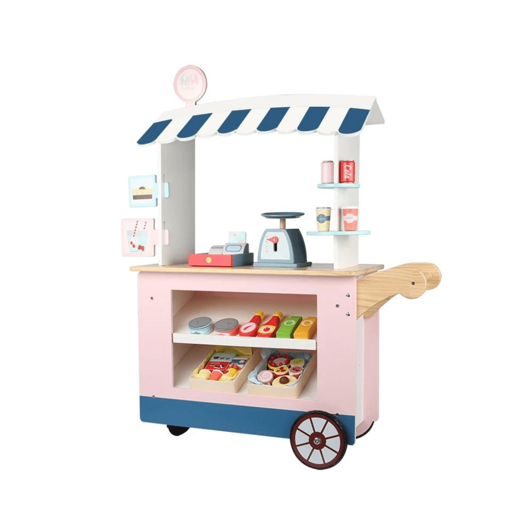 Happy Kids Wooden Supermarket Cashier Kitchen Full Set