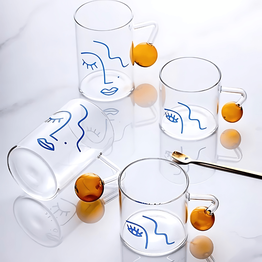 Creatieve Portret Glazen Beker 280ml/400ml Creative