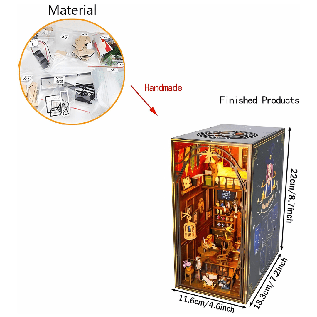 DIY Mira Magic House Booknook Series Miniature Kit with LED Light & Music Box – Beirut Lebanon