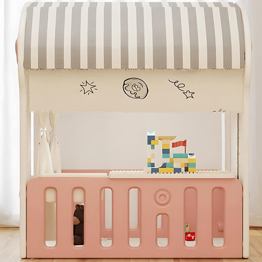 مجموعة لعب منزلية جميلة للأطفال داخلية وخارجية مع مكعبات بناء وسجادة لعب