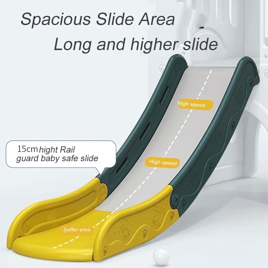Double Slide With One Swing Playhouse Set