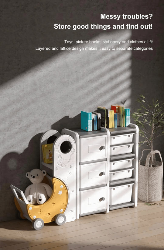 Baby Kids 3-laags speelgoedopberger met 10 opbergvakken