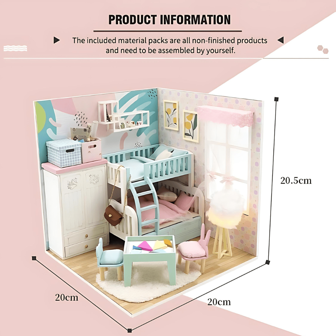DIY Make Up Kit Gabby Dollhouse With Led Light