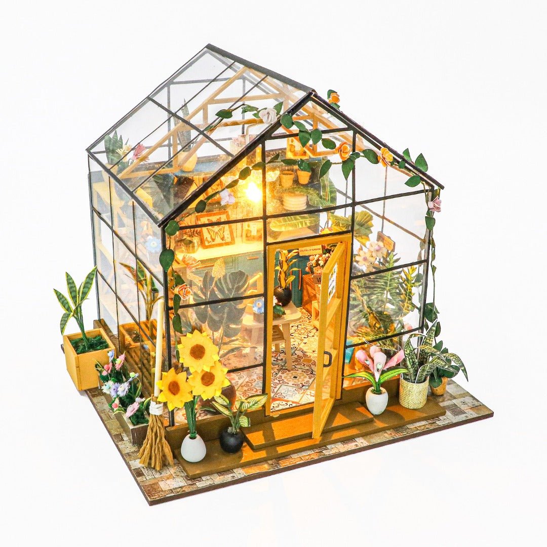 Miniature Flower House with LED Light