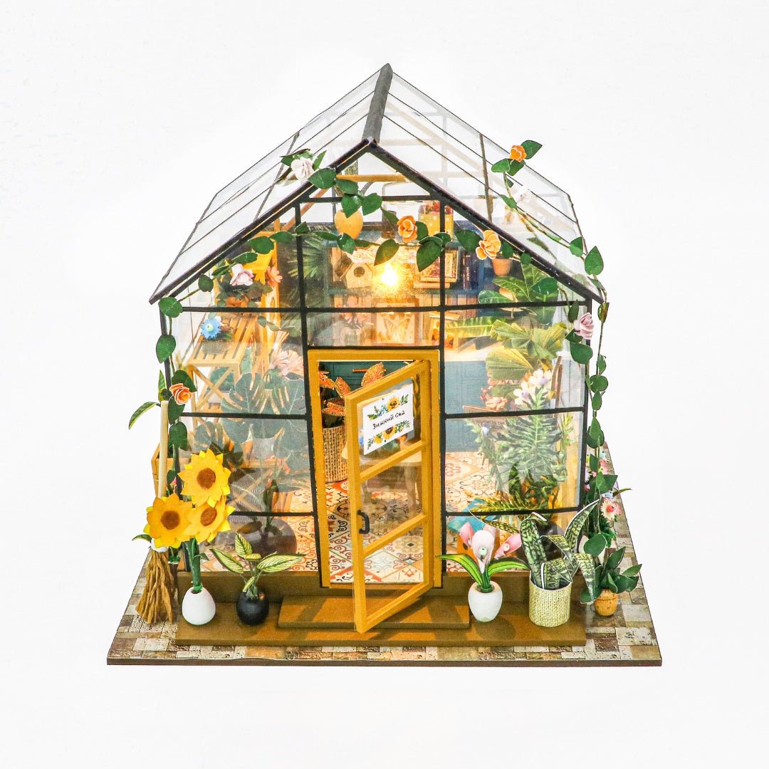 Miniature Flower House with LED Light