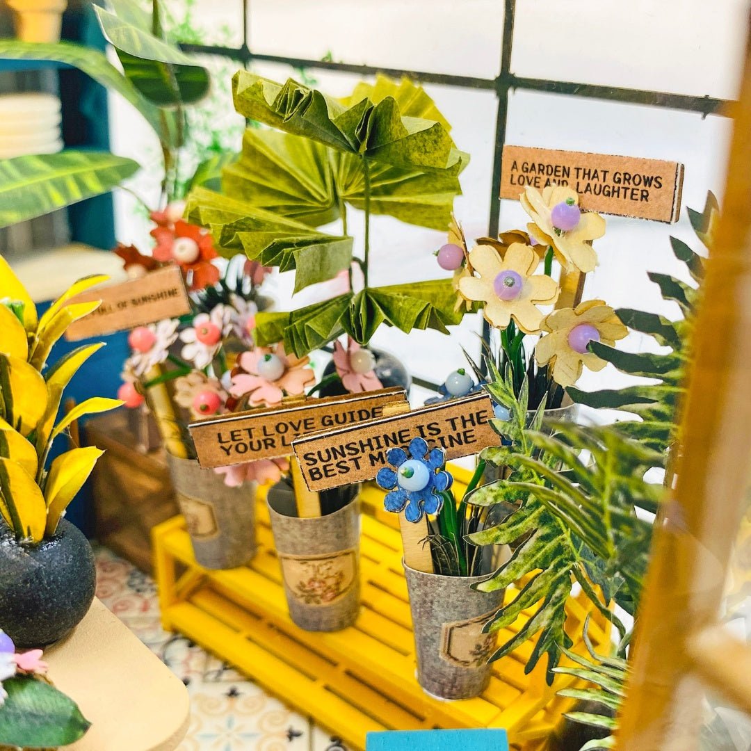 Miniature Flower House with LED Light
