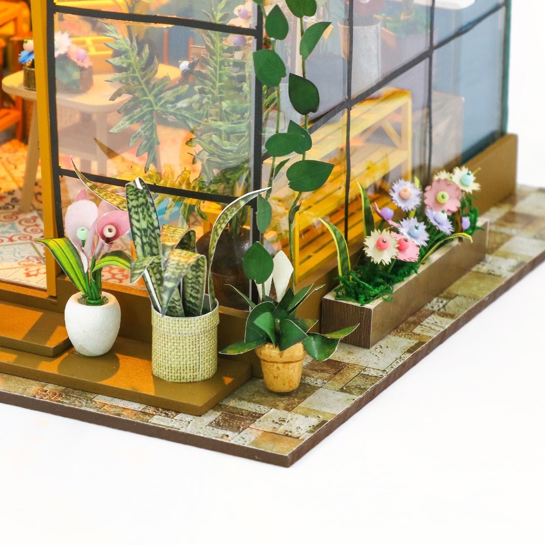 Miniature Flower House with LED Light