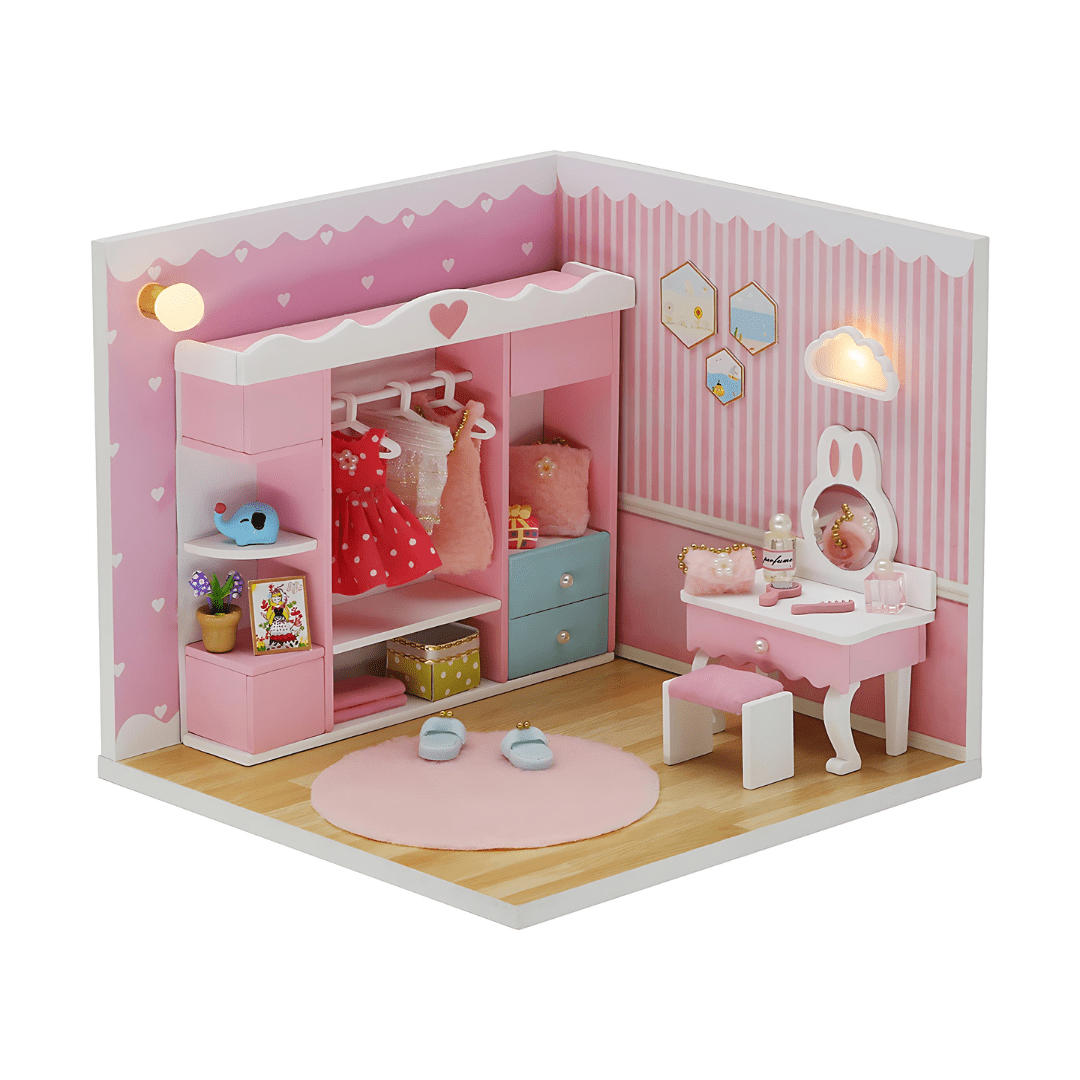 DIY Miniature Wooden Princess Room – LED Light
