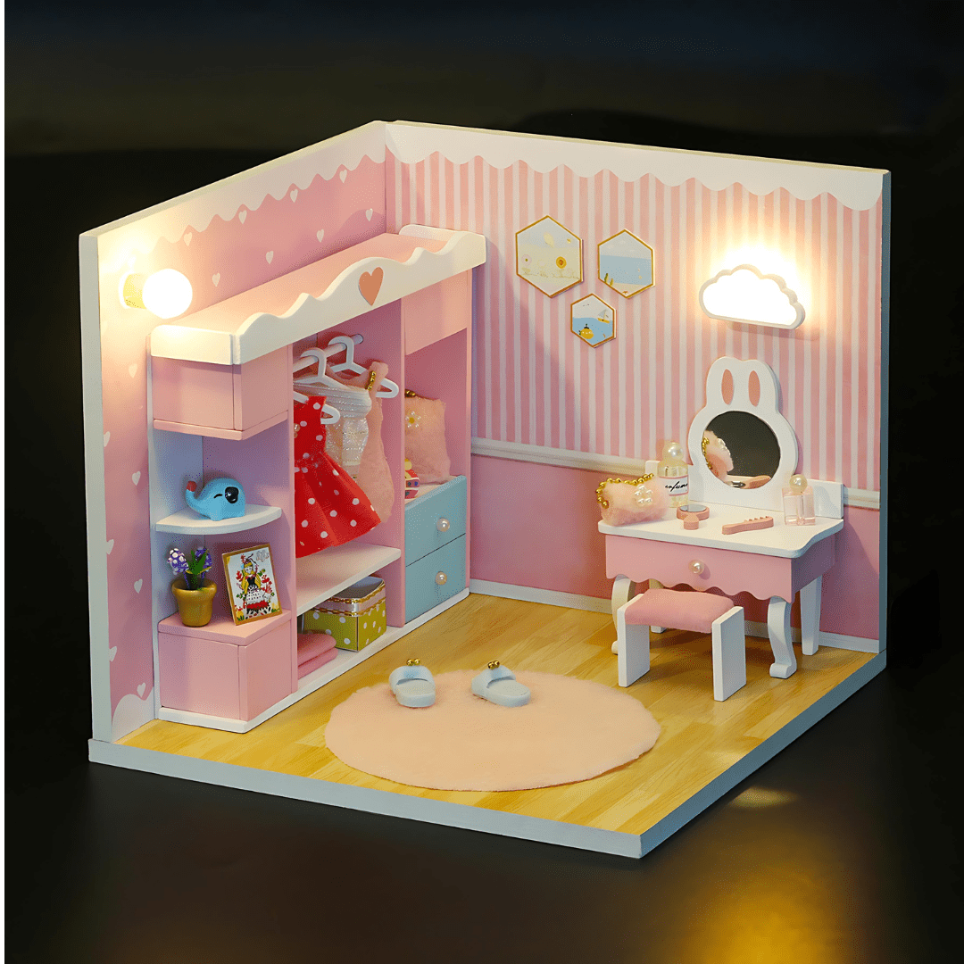 DIY Miniature Wooden Princess Room – LED Light