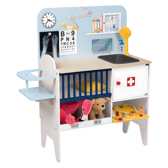 Playtive 2-in-1 houten medische en veterinaire kast