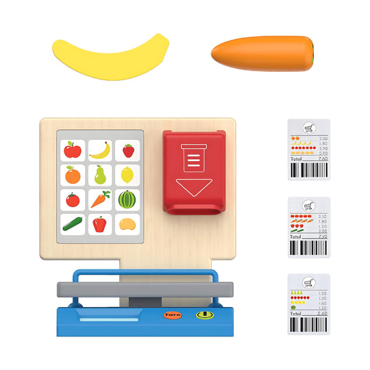 Speelse houten keukenweegschaal