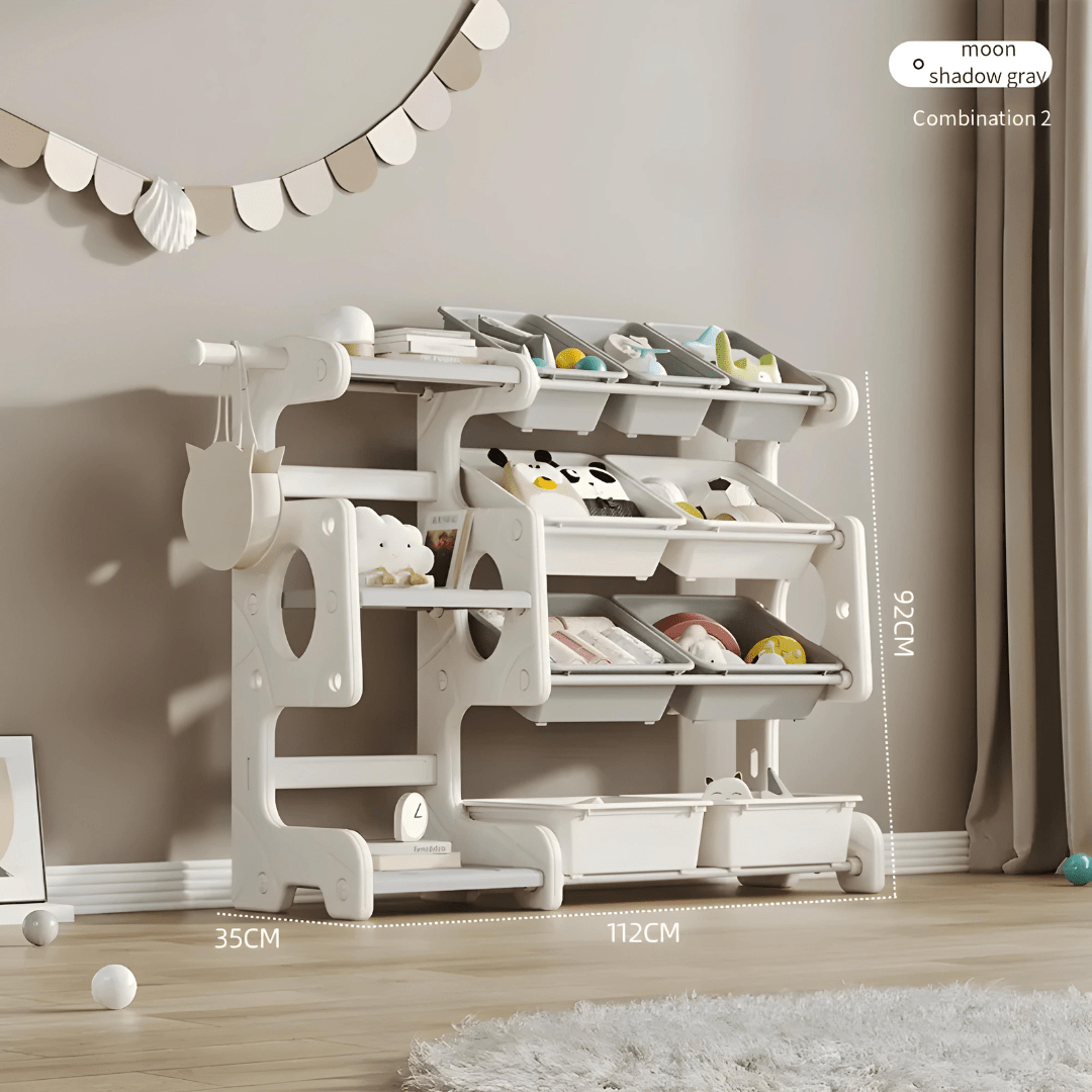 Modern Design Premium HDPE Children Toy Book Storage Cabinet