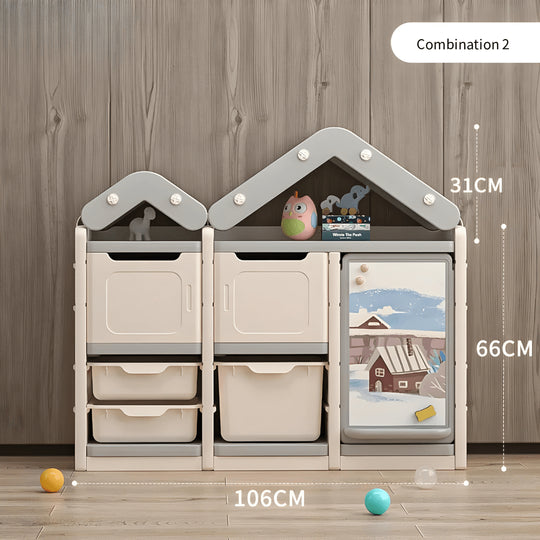 Premium HDPE speelgoed- en boekenopslag - Organiseer met stijl en duurzaamheid