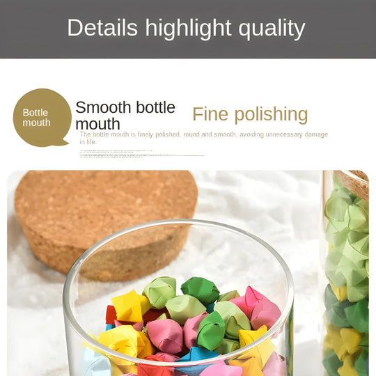 Premium kwaliteit decoratieve glazen voorraadpot voor voedsel 300ml of 500ml