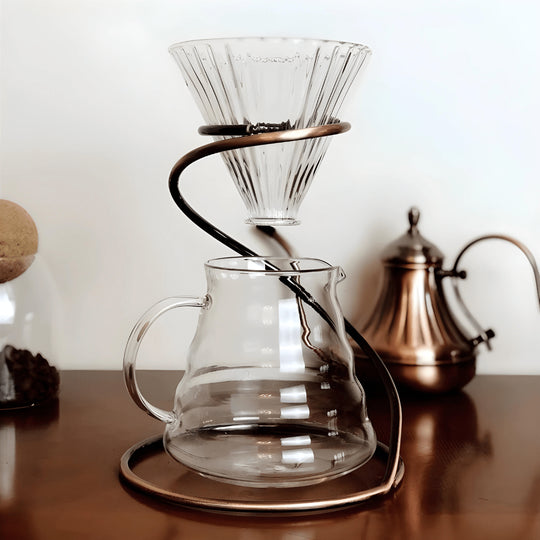 Glass Coffee Pot 500ml with Stainless Steel Stand
