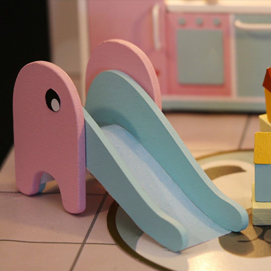 DIY Sweet Dream Bedroom Miniature Dollhouse With Furniture And Led Light