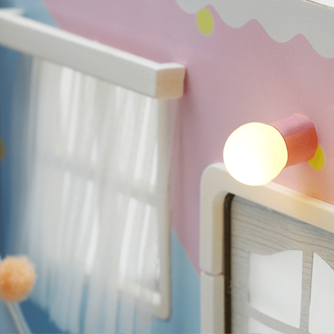 DIY Sweet Dream Bedroom – Miniature Dollhouse with LED & Furniture