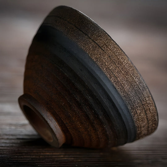 Japanse stijl aardewerk retro kop met schotel 80ML