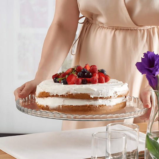 طبق كيك باتيسري شفاف 32.2 سم