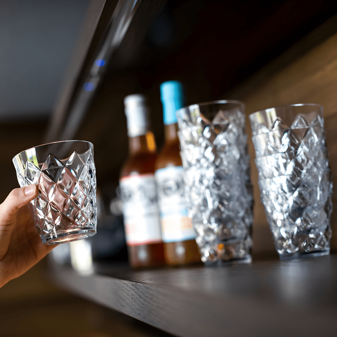KOZIOL Drinking Pot + 4 Glasses Stackable
