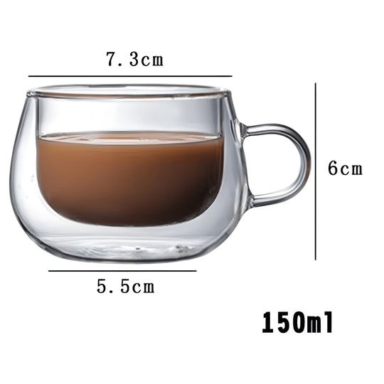 Double Wall Transparent Coffee Cup | European Household