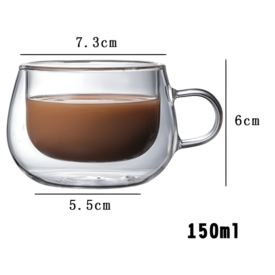 Double Wall Transparent Coffee Cup | European Household