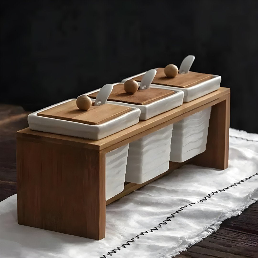 Ceramic Spice Box Set - European Household | Elegant & Durable