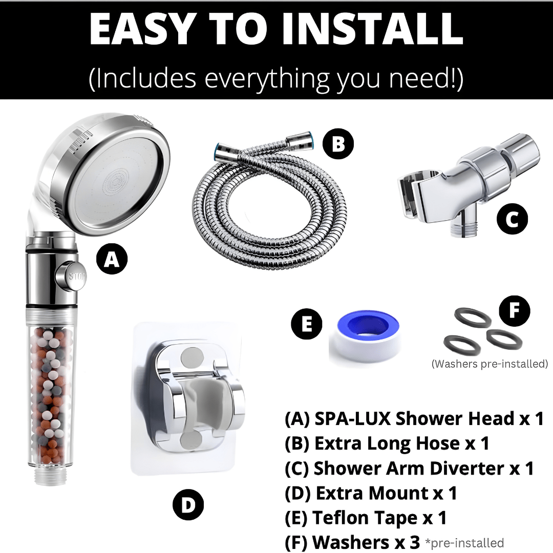 Filtered Shower Head Set | European Household