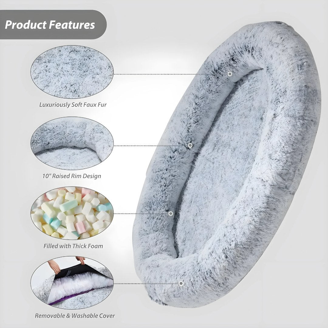 Premium orthopedisch hondenbed voor mensen met luxe comfort