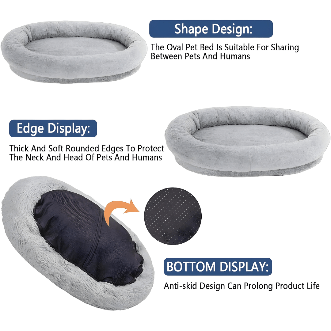 Premium orthopedisch hondenbed voor mensen met luxe comfort