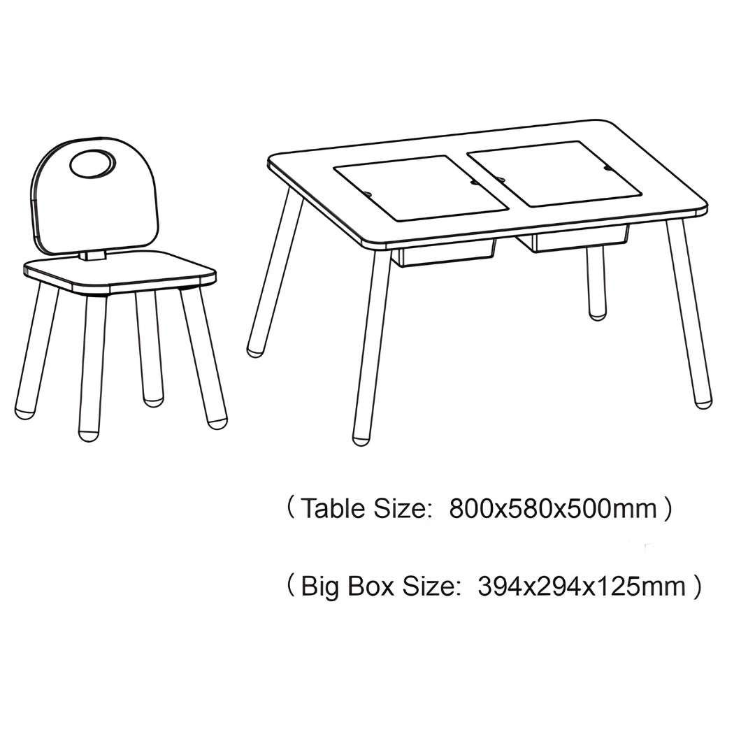Montessori Birch Wooden Sensory Multi-Activity Table - White Bins