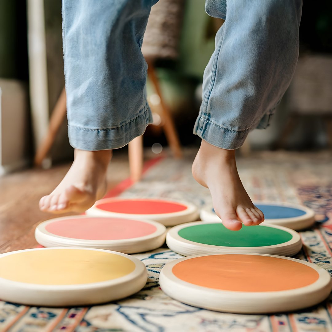 Colorful Montessori Wooden Stepping Stones–European Household-Lebanon