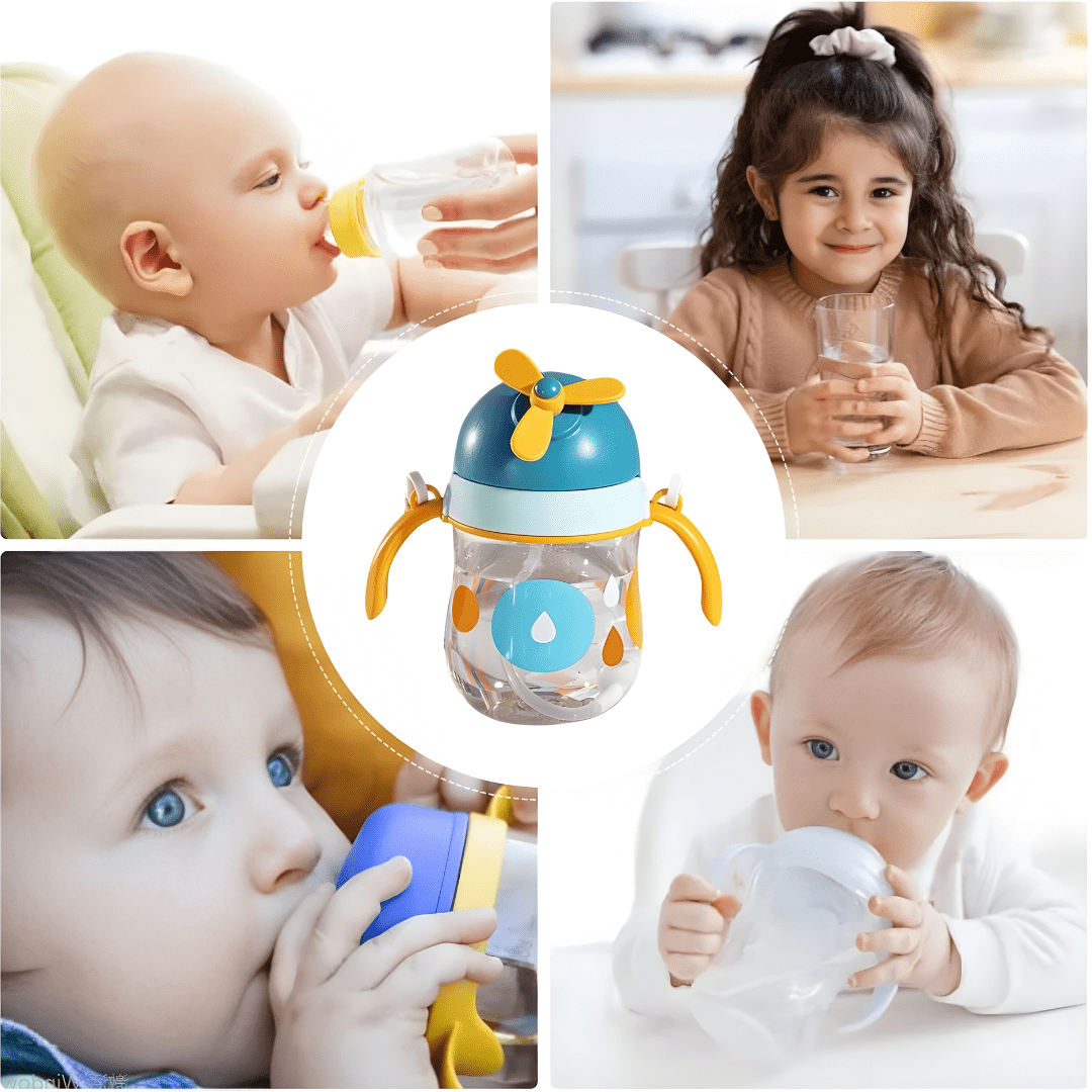 Vliegtuigvormige BPA-vrije babyrietjesbeker 250 ml