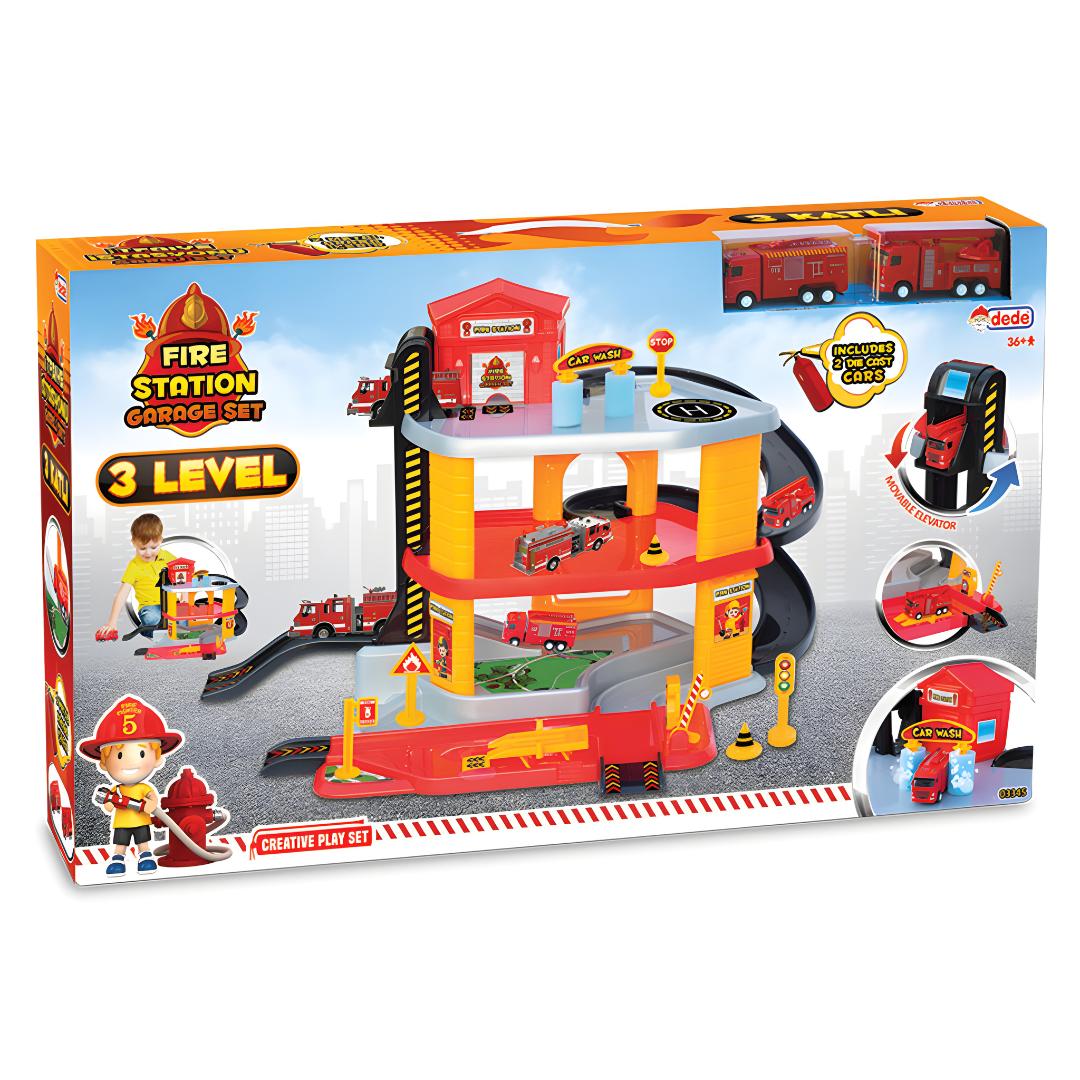Fire Station Garage Set 3 Levels