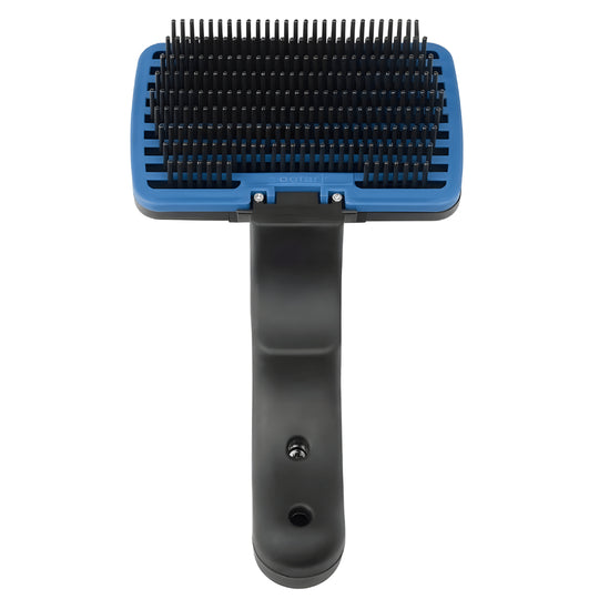 Zoofari Dog & Cat Hair Brush – Black & Blue | With Easy-Clean Button