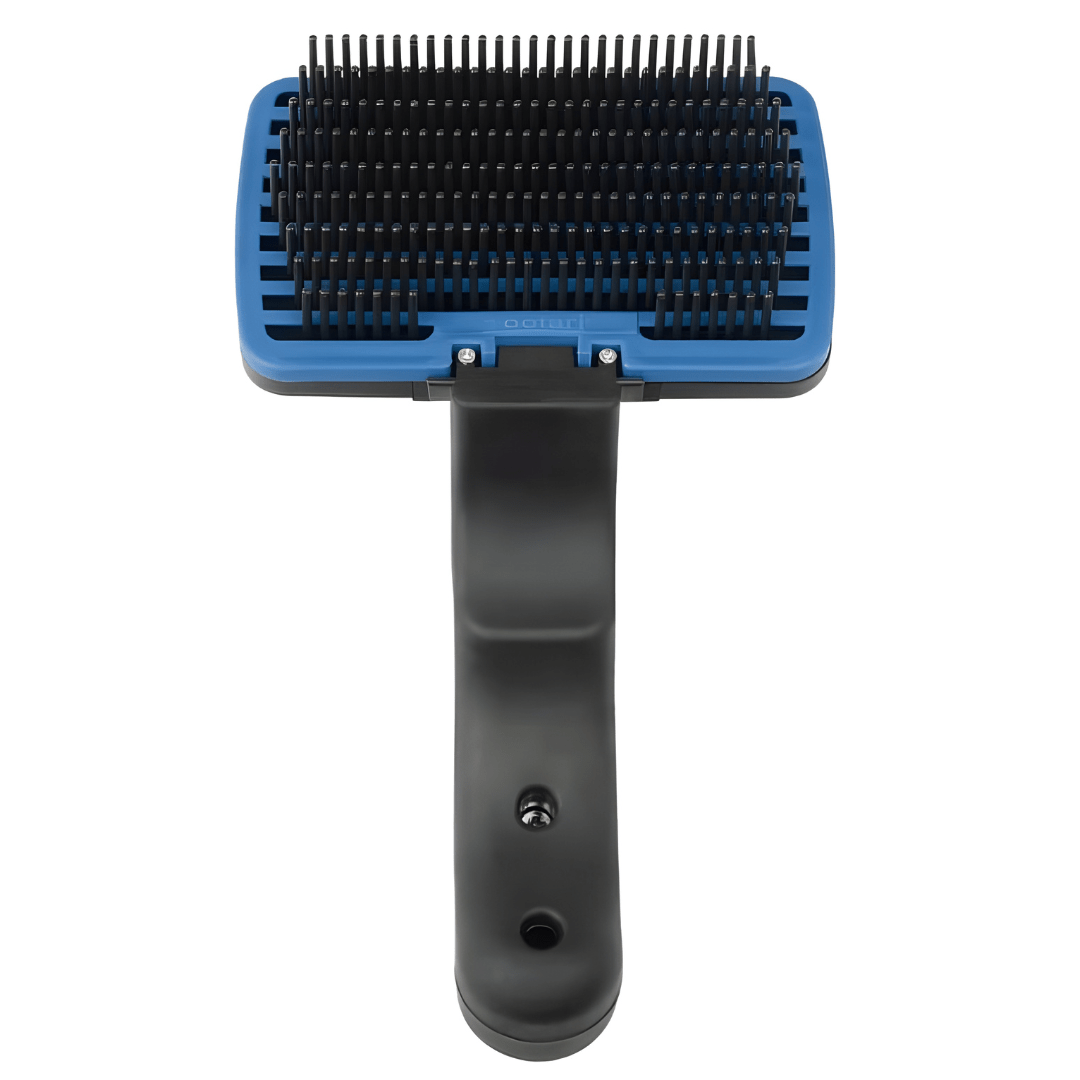 Zoofari Dog & Cat Hair Brush – Black & Blue | With Easy-Clean Button