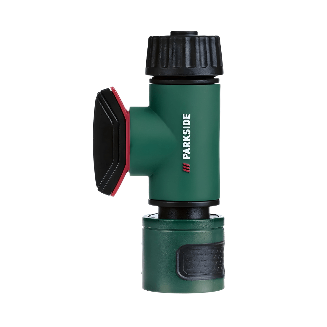 Parkside hose connector with control valve for 13–15mm hose – durable, frost and UV resistant – available in Beirut Lebanon
