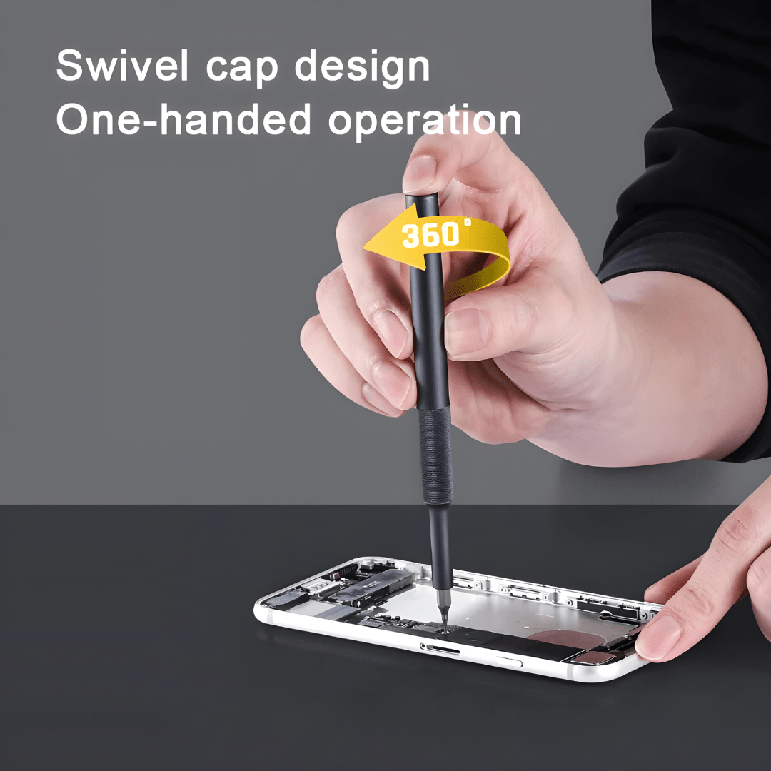 153-in-1 cordless electric magnetic screwdriver repair set with 140 bits, LED lights, USB-C charging – ideal for electronics and DIY projects