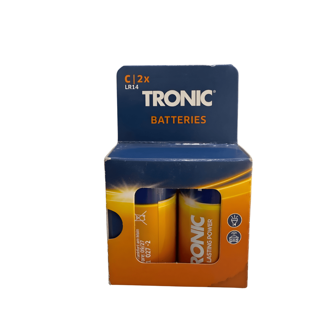 TRONIC C Size LR14 Alkaline Batteries Pack of 2 – Long Lasting Power