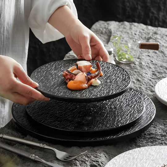 Modern Ceramic Serving Plate for Steak or Sushi – Available in 8 and 10 Inches