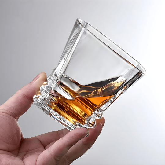 Premium old fashioned whiskey glass 310ml made of lead-free crystal with diamond-cut texture – luxury barware in Lebanon