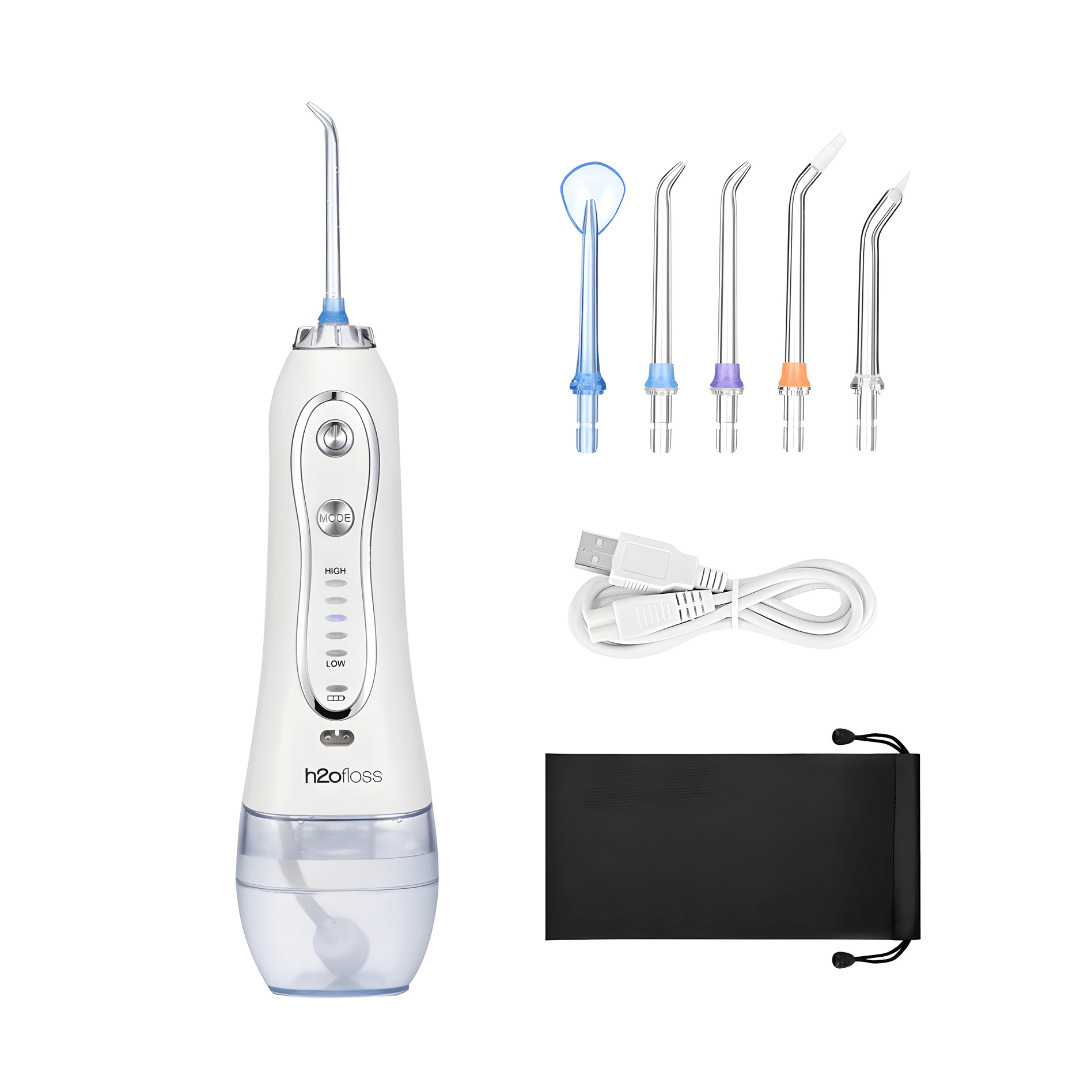 HF-6 cordless oral irrigator with 5 nozzles – dental flosser in Beirut Lebanon