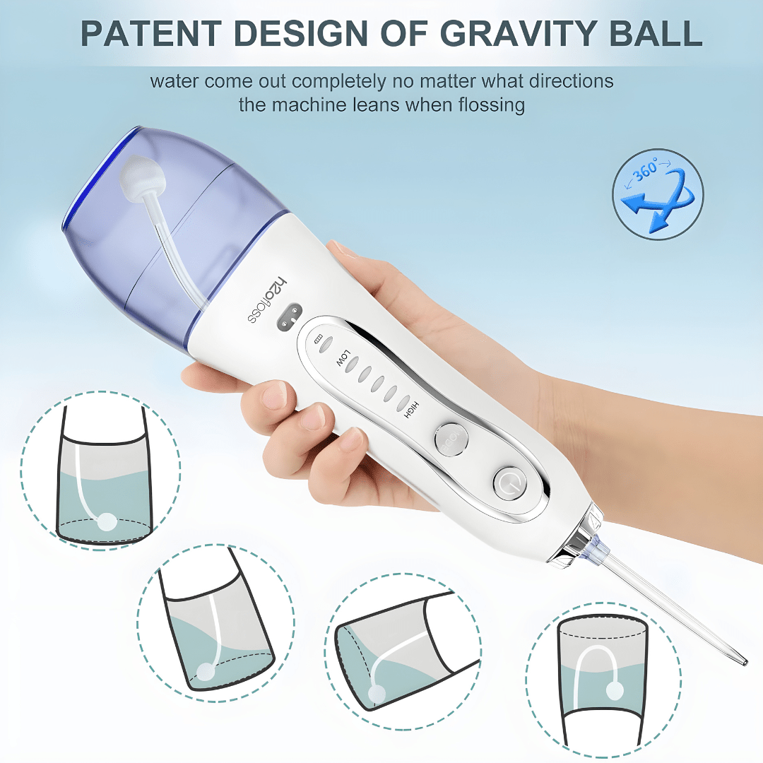 HF-6 cordless oral irrigator with 5 nozzles – dental flosser in Beirut Lebanon