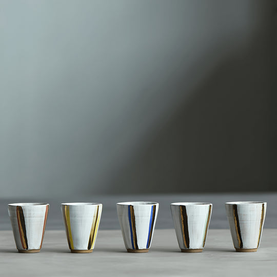 Handmade 30ml Ceramic Aroma Cup – Hand Painted Stoneware