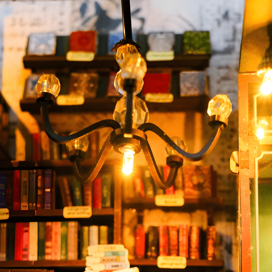 Soul Bookstore DIY Miniature Book Nook with LED & Music Box