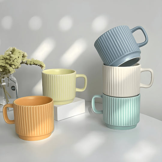 260ml pastel candy color ceramic mug with textured finish – Beirut Lebanon