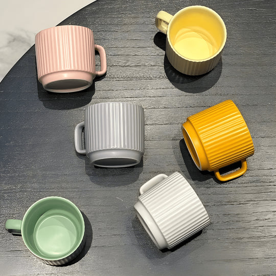260ml pastel candy color ceramic mug with textured finish – Beirut Lebanon