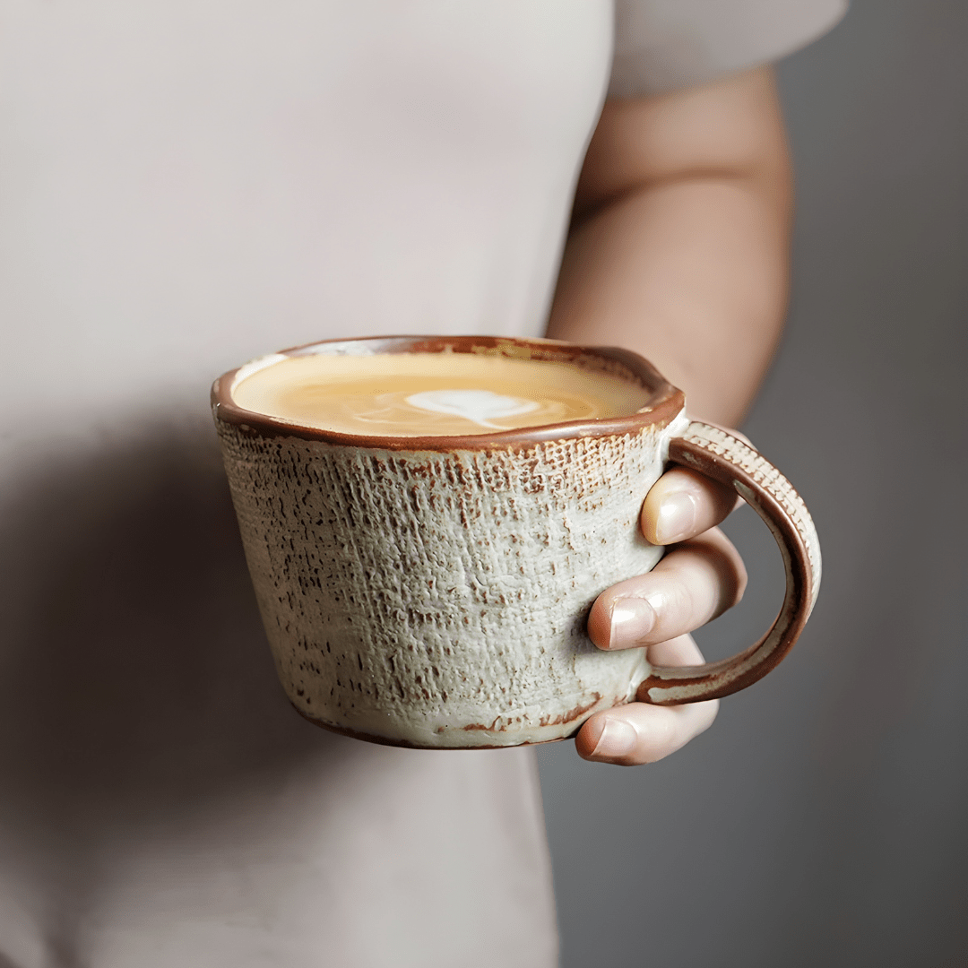 300ml handmade porcelain retro coffee or tea mug – Beirut Lebanon